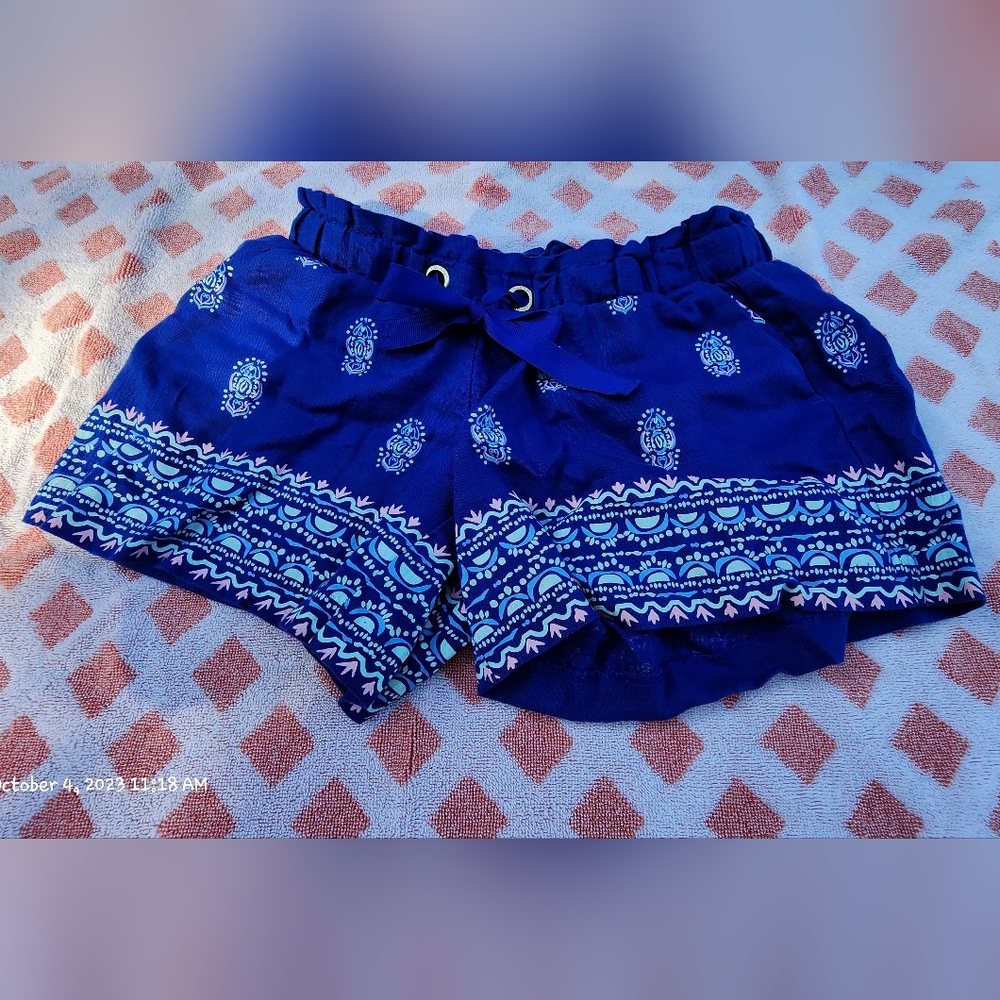 Lilly Pulitzer blue linen shorts